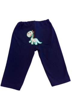 Talle: 3 meses PekesABC Pantalón Azul Bordado Dino