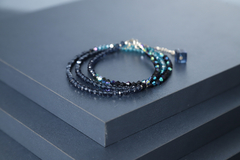 Imagen de Art.2321 Set de tres collares en combinación Colette silver azulino.