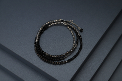 Art.2321 Set de tres collares en combinación Colette silver negro y gris cristal. - tienda online