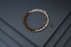 Art.2321 Set de tres collares en combinación Colette silver ambar. - tienda online