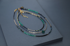 Art.2305 Collar/pulsera largo Colette gold verde ingles. - comprar online