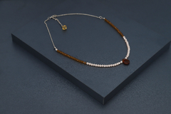 Art.2321 Set de tres collares en combinación Colette silver ambar. - Sacre Coeur bijou
