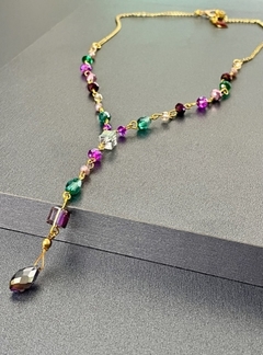 Art. 2302 Collar rosarito corto gold violeta. (copia) (copia) (copia)