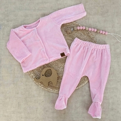 Conjunto Plush 2 piezas con patita "ROSA"