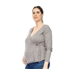 Sweater cruzado Embarazo "GRIS" - Baby Room - Mamá y Bebé