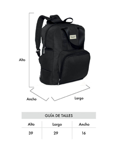 Mochila maternal BLANCA "NEGRA" - comprar online