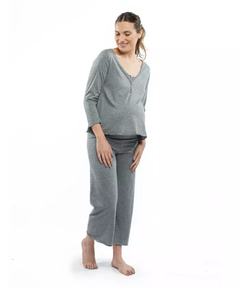 Pijama Maternal "GRIS" - comprar online
