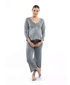 Pijama Maternal "GRIS" - Baby Room - Mamá y Bebé