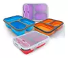 Vianda Plegable En Silicona Con 3 Divisiones