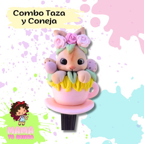 COMBO Coneja y Taza - 2 Moldes
