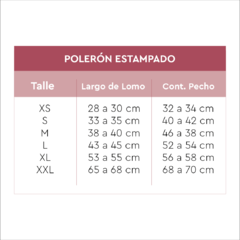 Poleron estampado forrado en cordero soft - comprar online