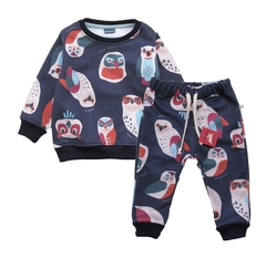 Conjunto buhos - TALLE 3/6 MESES