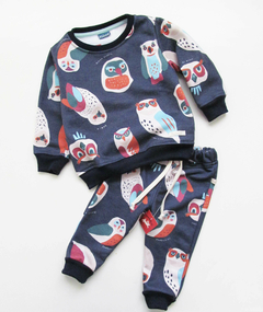 Conjunto buhos - TALLE 3/6 MESES - Pambokids