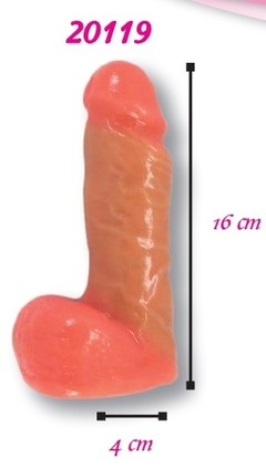 DILDO CON TESTÍCULOS FLEXIBLE 16 CM