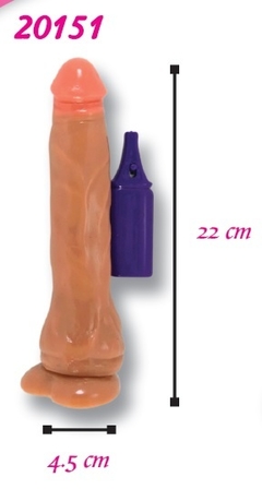 VIBRADOR REALISTA 22 CM CON BASE DE SUCCION