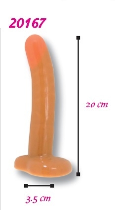 CONSOLADOR ANAL 20 CM BASE DE SUCCION COMPATIBLE CON ARNES