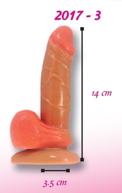 DILDO 14 CM BASE DE SUCCION