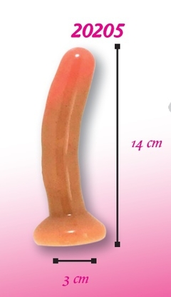 DILDO LISO 14 CM CON BASE DE SUCCION MOD 20205