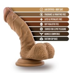 Imagen de PAPITO DILDO REALISTA MORENO 16.5 CM BASE DE SUCCION