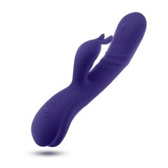 Blush | Harper - Vibrador de silicona con forma de conejo y doble estimulación del clítoris y punto G de 8,75 pulgadas con 5 vibraciones en el eje - En Lou Boutique sexshop