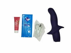 KIT VIBRADOR RECARGABLE 16 CM 2 LUBRICANTES MODELO PAS-VB-0551