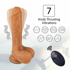 TURBILLON VIBRADOR 20 CM TELESCOPICO+ ROTACIÓN RECARGABLE USB 7 FUNCIONES - En Lou Boutique sexshop