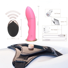 ARY STRAP-ON WIRELESS SILICONE 14 CM ARNES CON VIBRACIÓN A CONTROL REMOTO SN-056 - En Lou Boutique sexshop