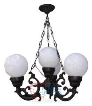 Lustre colonial com globo