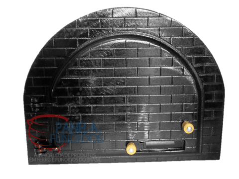 Porta para forno modelo Iglu em ferro - Panelas de Ferro Fundido | Forno Fogão a Lenha | Forno Ferro Fundido