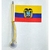 Mini Bandeira Equador C/ Ventosa Poliéster (5,5cm X 8,5cm)