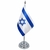 Bandeira De Mesa Dupla Face Israel (mastro 29 cm alt.) Cetim