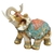 Elefante Decorativo Dourado Indiano Resina 15cm Altura