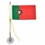 Mini Bandeira Portugal C/ Ventosa Poliéster (5,5cm X 8,5cm)