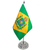 Bandeira De Mesa Brasil Império 1822/1889 29 Cm Alt.(mastro)