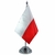 Bandeira Mesa Dupla Face Polônia 29 Cm Alt (mastro)