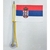 Mini Bandeira Sérvia C/ Ventosa Poliéster (5,5cm X 8,5cm)