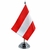 Bandeira Mesa Dupla Face Áustria 29 Cm Alt (mastro)
