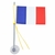 Mini Bandeira França C/ Ventosa Poliéster (5,5cm X 8,5cm)