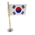 Mini Bandeira de Mesa Coréia do Sul 15 cm Poliéster