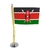 Mini Bandeira de Mesa da Quênia 15 cm Poliéster