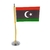Mini Bandeira de Mesa da Líbia 15 cm Poliéster