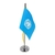 Mini Bandeira de Mesa da ONU 15 cm Poliéster