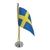 Mini Bandeira de Mesa da Suécia 15 cm Poliéster