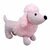 Cachorro Pelúcia Poodle Rosa 36 Cm Comprimento