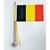 Mini Bandeira Bélgica C/ Ventosa Poliéster (5,5cm X 8,5cm)