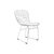 Silla Bertoia Cromada con Almohadón Blanco