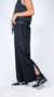 Pantalón Spy Dollies Ebano Lino Palazzo Black - comprar online