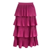 Saia Midi Camadas Agatha | FUCSIA