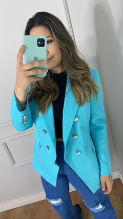 Blazer Sara | AZUL CELESTE - comprar online