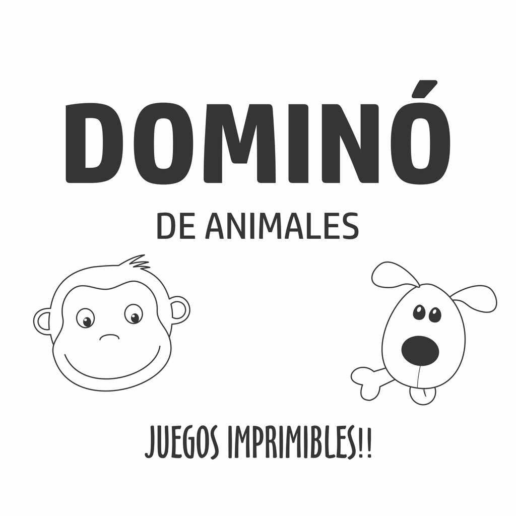 Dominó Infantil Animales Personalizado